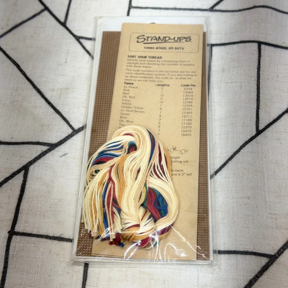 Dimensions Stand-Ups Cross Stitch Kit 7in Multicolor Angel‎ on Duty Vintage 1996